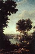 Claude Lorrain Landscape with the Finding of Moses Norge oil painting reproduction
